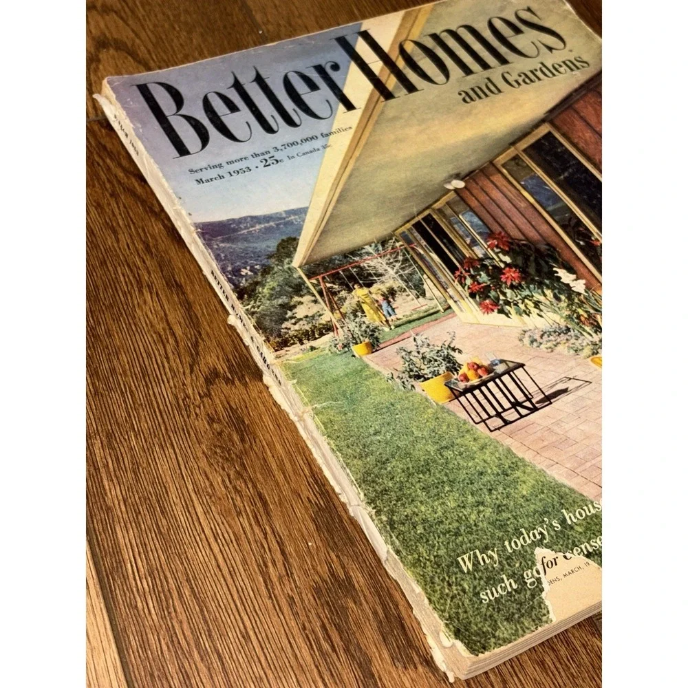 1953 MARCH BETTER HOMES AND GARDENS MAGAZINE - OUTDOORS COVER Vintage Read